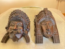 Pair tibetan buddha head - buddha,