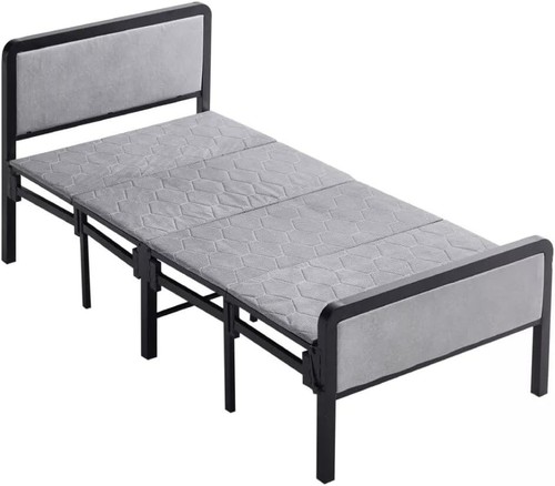 Foldable bed premium grey - foldable,