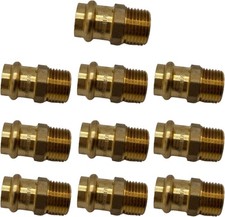 ProPress Fittings Male Adapter Press Brass Male NPT Adapter 3/4 Pack of 10