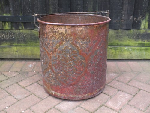 Large vintage copper fireside - large,