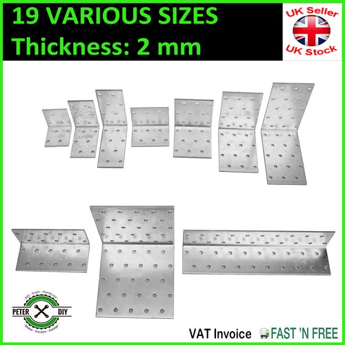 Galvanised corner brace - galvanised, 90