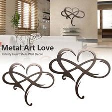 Infinity Heart Steel Wall Decor Metal Wall Art Love Wall Sign Home Hanging Decor