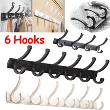 6 Hooks Aluminum Coat Clothes