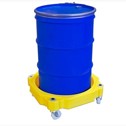 Wheeled bunded drum trolley - wheeled,