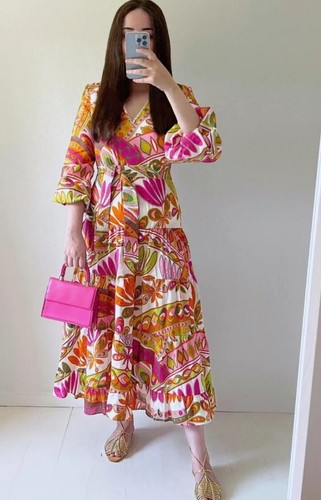 Zara vibrant floral 70s - floral,