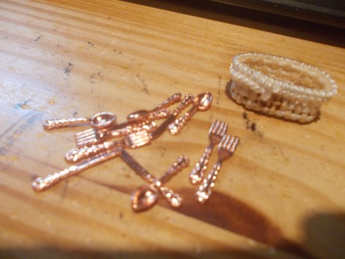 Rose gold coloured cutlery - rose,