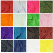 Sheeting Fabric Polycotton Plain 240cm/94" Wide Plain Bed Material