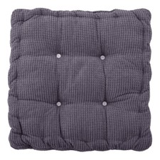 Set of 4 Dining Chair Seat Pads Square Thick Booster Cushion Plain Tufted 40x40