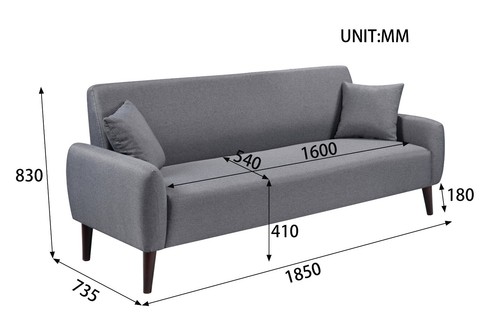 Grey linen sofa set seater - grey,