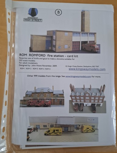 Kingsway models card kit - kingsway, oo