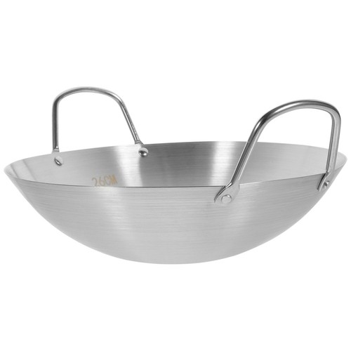 Stainless steel wok round - stainless,