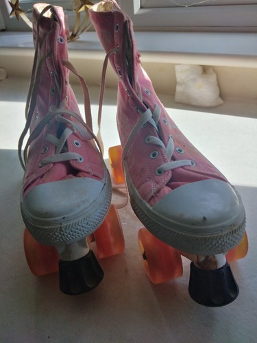 Girls pink roller skates - girls,
