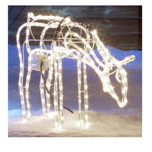 Led animated nodding reindeer - led,