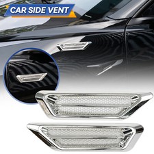 Pair Silver Chrome Auto Car
