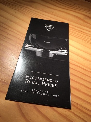 Triumph prospectus price list - prospectus,