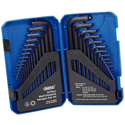 Hex key set - hex, 30pc