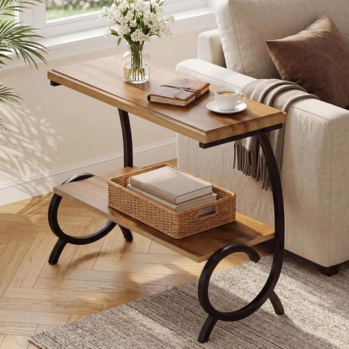 Modern tier end table - modern, 2-tier