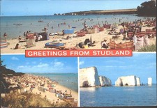 GREETINGS FROM STUDLAND, Norfolk - Vintage POSTCARD