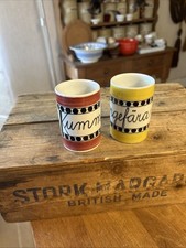 Vintage Rörstrand Pottery Pair Spice Jars Arom - Marianne Westman Design