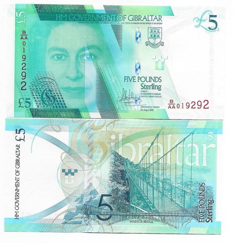 Gibraltar pounds 2020 unc - gibraltar, 5
