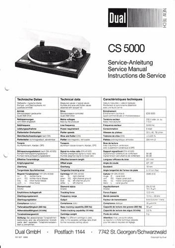 Service manual for dual - manual,
