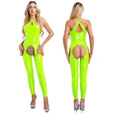 UK Women's Hollow Out Catsuit Lingerie Full Bodysuit Bodycon Party Club Rompers