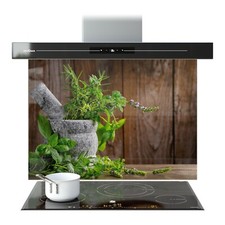 Kitchen Glass Splashback Toughened Cooker ANY SIZE Green Cooking Herbs WxH