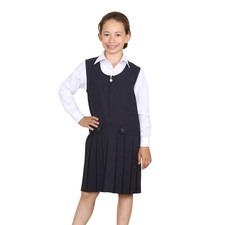 Girls Pleated Pinafore Dress