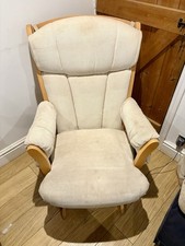 Nursing Chair and Footstool Relaxed Breastfeeding Nursery Seating