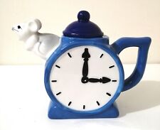 Danbury Mint Bob Hersey Ceramic "Pots of Fun" "Tea Time" Mouse Clock Teapot