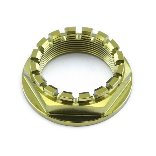 Titanium flanged axle nut - flanged, m38