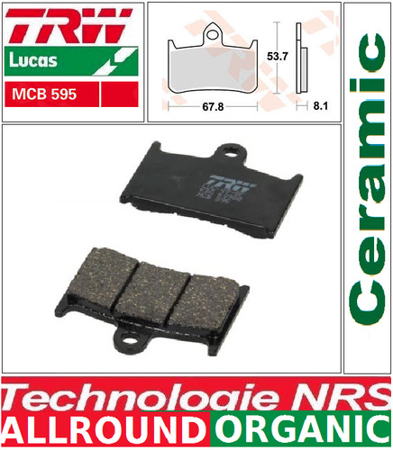 Set front brake pads trw - of,