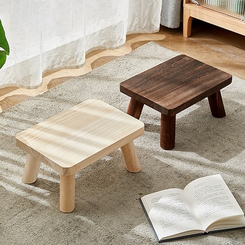 Wooden step stool low - wooden,