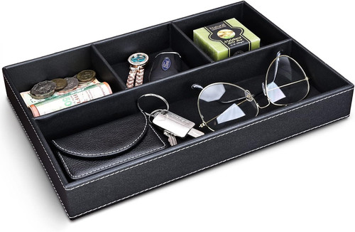 Valet tray leather - tray,,