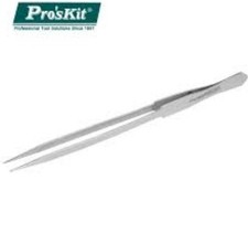 ProsKit Extended Thin Tip Tweezers 200mm 8" Long Reach Narrow Stainless Steel