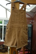 M & S ladies dungaree shorts - size 8 - needlecord
