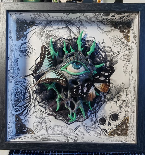 Gothic framed butterflies - framed,