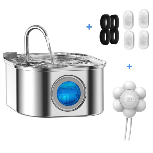 Stainless steel pet water - 3.2l,