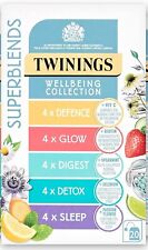 Twinings Superblends Wellbeing Collection Variety Pack,20 mixed flavoured Tea x2