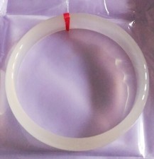 cloudy White natural Jade stone Bangle / women Jewellery Bracelet Jadeite 62mm