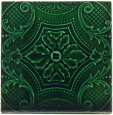 Antique Fireplace Tile Moulded
