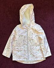 M&S Girls Stormwear Waterproof Pink Unicorn & Rainbow Rain Coat ~ Size 3-4 Years