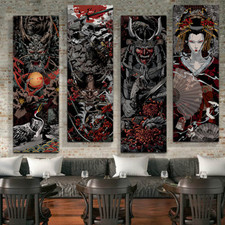 Japanese samurai wall - wall, art