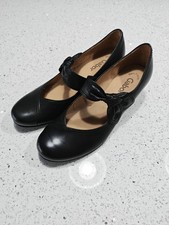 Garbour, Womens Black Leather Shoes, Size 5, New And Unworn.