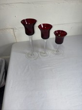 Vintage Ruby Glass Stemmed