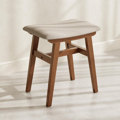 Solid wood vanity stool - wood,