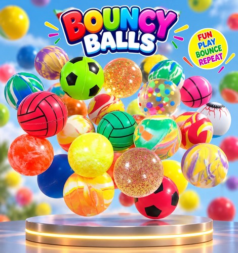 Kids colourful bouncy balls - kids,