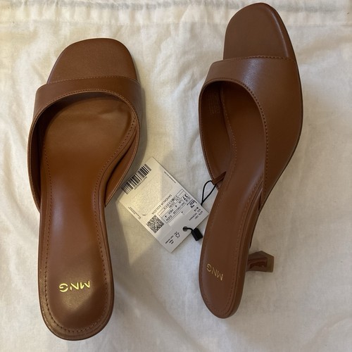 Mango bnwt tan kitten heels - tan,