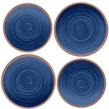 4 Piece Indigo Rustic Swirl