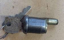 Vintage Lowe & Fletcher Metal Filing Cabinet Lock Comes with 2 keys , Nut Fix